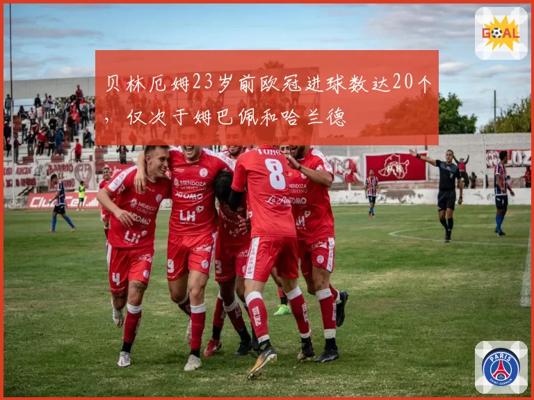 贝林厄姆23岁前欧冠进球数达20个，仅次于姆巴佩和哈兰德